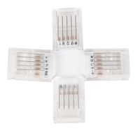 LED-Streifen Verbinder, X-förmig, 5 polig, für 10 mm RGB + einfarbige LED-Streifen geeignet