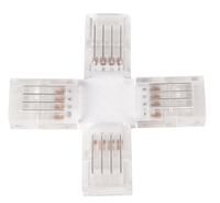 LED-Streifen Verbinder, X-förmig, 4 polig, für 10 mm RGB LED-Streifen geeignet