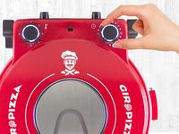 Beper P101CUD301 Pizzaofen, 400°C, 31 cm Keramikplatte, 5 Kochstufen, 15-Minuten-Timer, Edelstahl