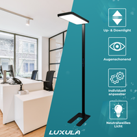 LED Büro-Stehleuchte, Up/Down, Schwarz