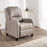 Push-Back-Sessel, ca. 73 x 90 x 104 cm - Hellbraun