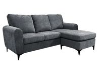 Ecksofa, ca. 207 x 142-78 x 96 cm - Grau