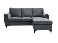 Ecksofa, ca. 207 x 142-78 x 96 cm - Grau