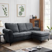 Ecksofa, ca. 207 x 142-78 x 96 cm - Grau