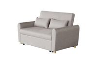 2-Sitzer Schlafsofa mit Ausziehfunktion und Kissen, ca. 143 x 88 x 87 cm – Hellgrau