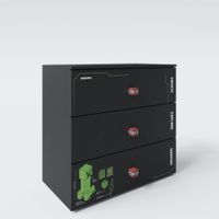 MINECRAFT Kommode mit 3 Schubladen, integrierter RGB LED Beleuchtung