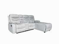 Relax-Ecksofa mit Funktionssesseln, ca. 237 x 179x 108 cm - Hellgrau