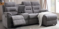 Happy Home Relax-Ecksofa, ca. 285 x 158 x 101 cm - Grau