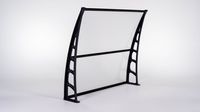 Hauseingang Vordach aus Aluminium Rahmen 100 cm x120 cm transparent (mit mittlere Aluminium Stange).