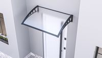 Hauseingang Vordach aus Aluminium Rahmen 80cm x120 cm transparent