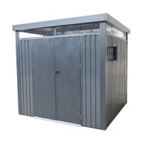 Metall-Gerätehaus "Rioja" mit Doppeltür, ca. 230 x 230 x 222 cm - Anthrazit