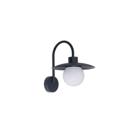 Elegante Wandleuchte, Innen/Außen, schwarz