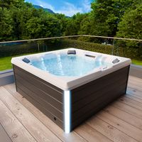 Outdoor Whirlpool Spa TORCELLO 210cm x 210cm mit Heizung, Hydromassage, Farblicht