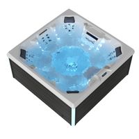 Outdoor Whirlpool Spa TORCELLO 210cm x 210cm mit Heizung, Hydromassage, Farblicht