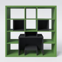 MINECRAFT Bücherregal, 15 Fächer, Raumteiler, Gaming-Möbel mit dunkler Optik