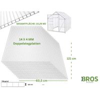 BROSPLAST Doppelstegplatten 14 stück x 4 mm (1 Paket)
