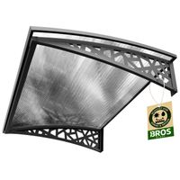 Hauseingang Vordach aus komplet Aluminium 105 cm x 135 cm