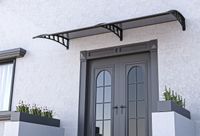 BROSPLAST Hauseingang Vordach aus Aluminium Rahmen 70 cm x 240 cm transparent