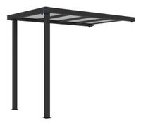 Zubehörteile für Metallgerätehaus "ELSA", ca. 275 x 166 x 222 cm - Glänzendes Grau