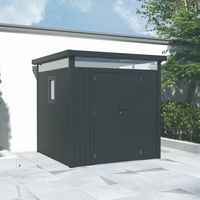 Metallgerätehaus "ELSA", ca. 294 x 230 x 222 cm - Glänzendes Grau