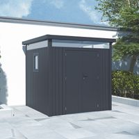 Metallgerätehaus "ELSA", ca. 230 x 166 x 222 cm - Glänzendes Grau