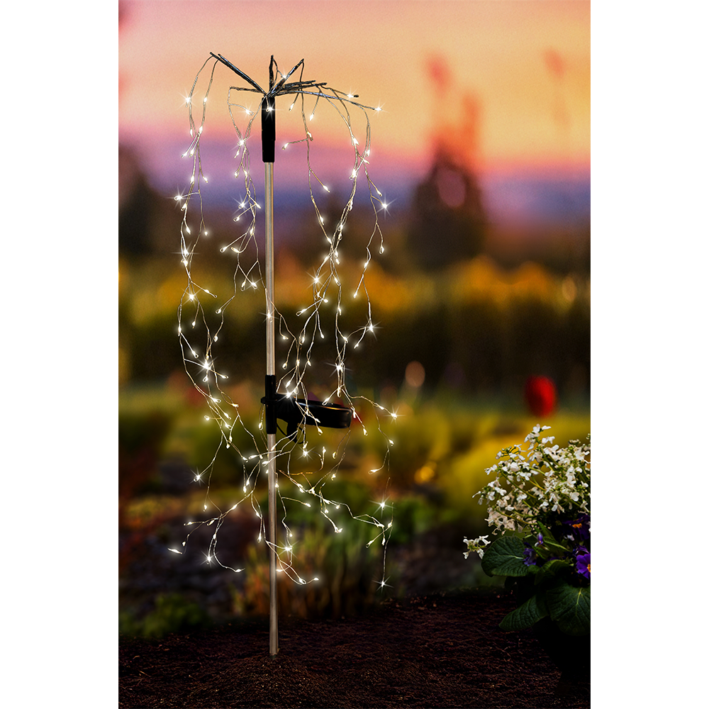 LED-Solar-Trauerweide, Warmweiß