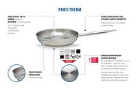 Bratpfanne 32cm mit Gegengriff "Profi-Therm"
