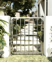 Gartentor aus rostfreiem Stahl, ca. 100 x 100 cm