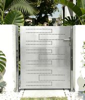 Gartentor aus rostfreiem Stahl, ca. 100 x 125 cm