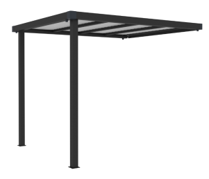 Zubehörteile für Metallgerätehaus "ELSA", ca. 275 x 230 x 222 cm - Glänzendes Grau