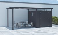 Zubehörteile für Metallgerätehaus "ELSA", ca. 275 x 230 x 222 cm - Glänzendes Grau