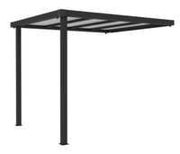 Zubehörteile für Metallgerätehaus "ELSA", ca. 275 x 230 x 222 cm - Glänzendes Grau