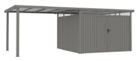 Zubehörteile für Metallgerätehaus "ELSA", ca. 275 x 230 x 222 cm - Glänzendes Grau