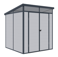 Kunststoff-Gerätehaus "TOYA", ca. 190 x 192 x 215 cm - Hellgrau/Grau