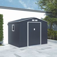 Metallgerätehaus "HANNA", ca. 277 x 322 x 213 cm - Grau/Weiß