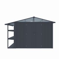 Metallgerätehaus "LAURA", ca. 359 x 296 x 228 cm - Glänzendes Grau