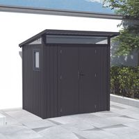 Metallgerätehaus "LENA", ca. 225 x 190 x 223 cm - Glänzendes Grau