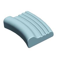 Orthopädisches Schlafkissen mit Memory Effekt, mit Rillen,  48, 55, oder 60 cm