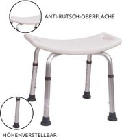 Duschhocker mit Haltegriffen, höhenverstellbar, rutschfest