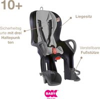 OK BABY Kinderfahrradsitz 10+ bis 22 kg mit Liegefunktion