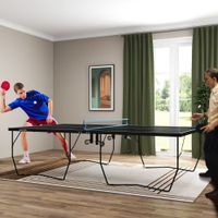 SPORTNOW Tischtennisplatte, Klappbar Tischtennistsich mit Netz, Rollen