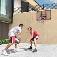 SPORTNOW Basketballkorb Basketballbrett mit Korb Wandmontage für Outdoor, Stahl