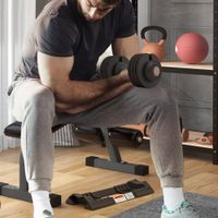 SPORTNOW Kurzhanteln, 3,5/6/8/10 kg Verstellbar Hantel mit Ablagefach, Schwarz