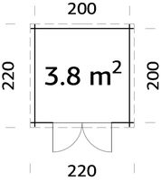 Gerätehaus Brit 3,8 m²