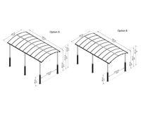 Carport Arcadia Alpine 649 x 359cm Anthrazit