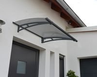 Vordach Aquila 1.5x0.9 solar grau klar