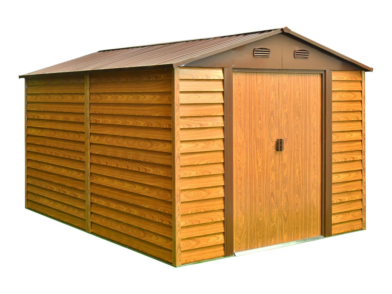 Metallgerätehaus "Sherwood", ca. 366 x 321 x 220 cm - Braun