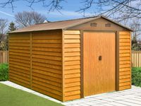 Metallgerätehaus "Sherwood", ca. 366 x 321 x 220 cm - Braun