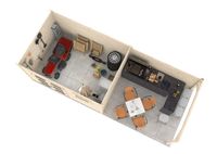 Palmako Holz Gartenhaus Linn 10,5+8,7 m² naturbelassen
