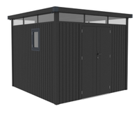 Metallgerätehaus "ELSA", ca. 294 x 294 x 222 cm - Glänzendes Grau